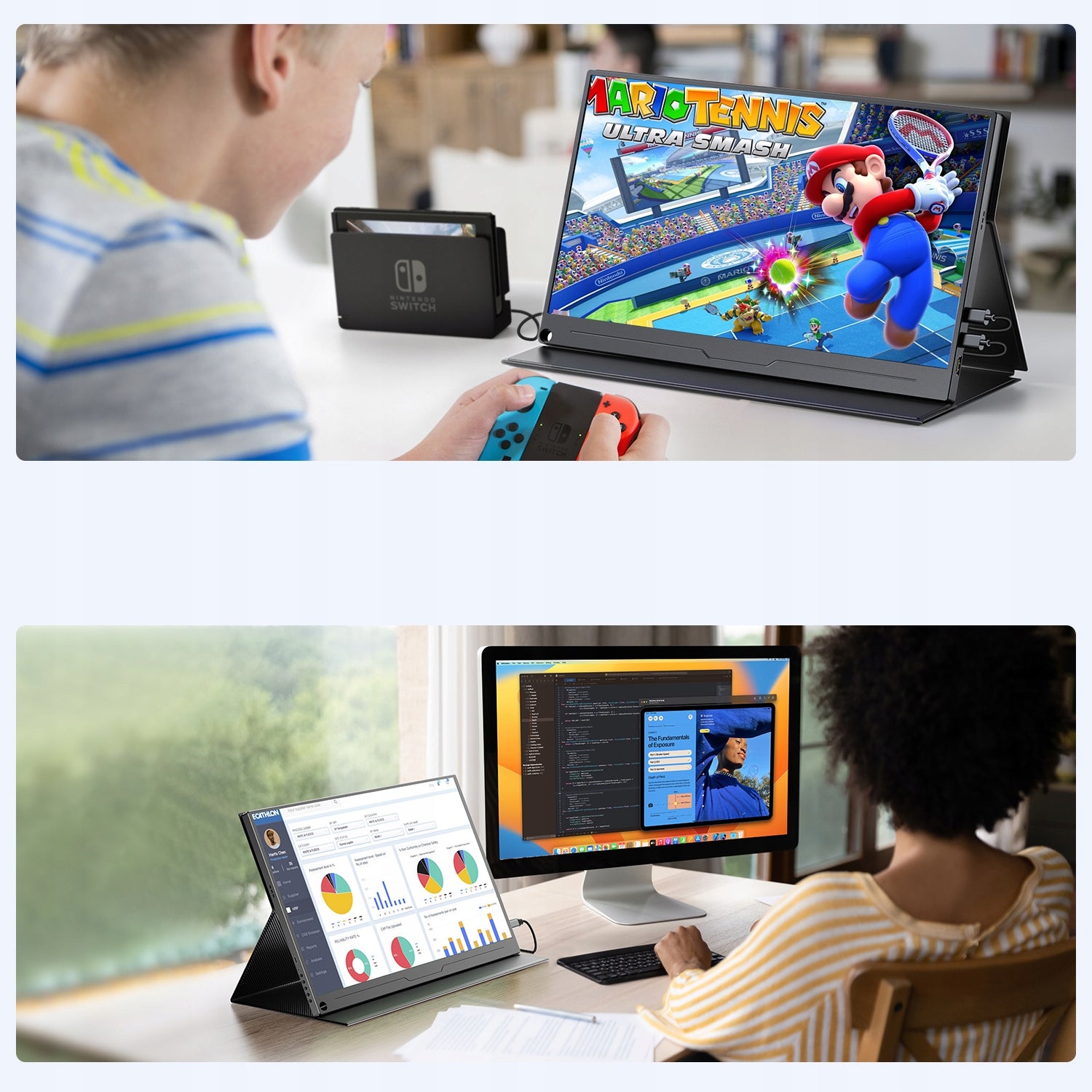 Portable Gaming Monitor Uperfect 15,6" 1920*1080P IPS HDR 100%sRGB Model M156T03W-uperfect