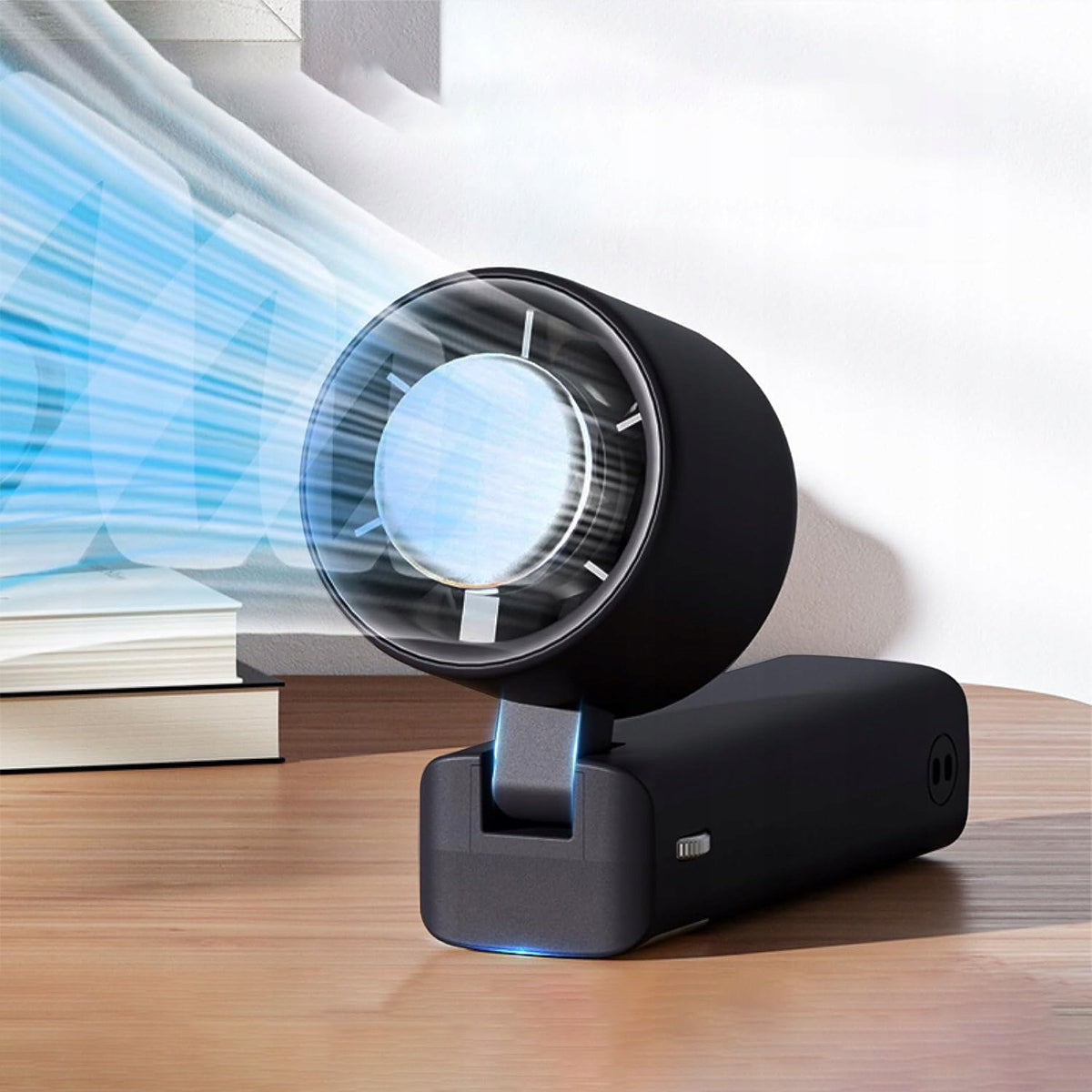 Portable Handheld Fan Mini USB Foldable Desk Fan 5000mAh Dominant color black