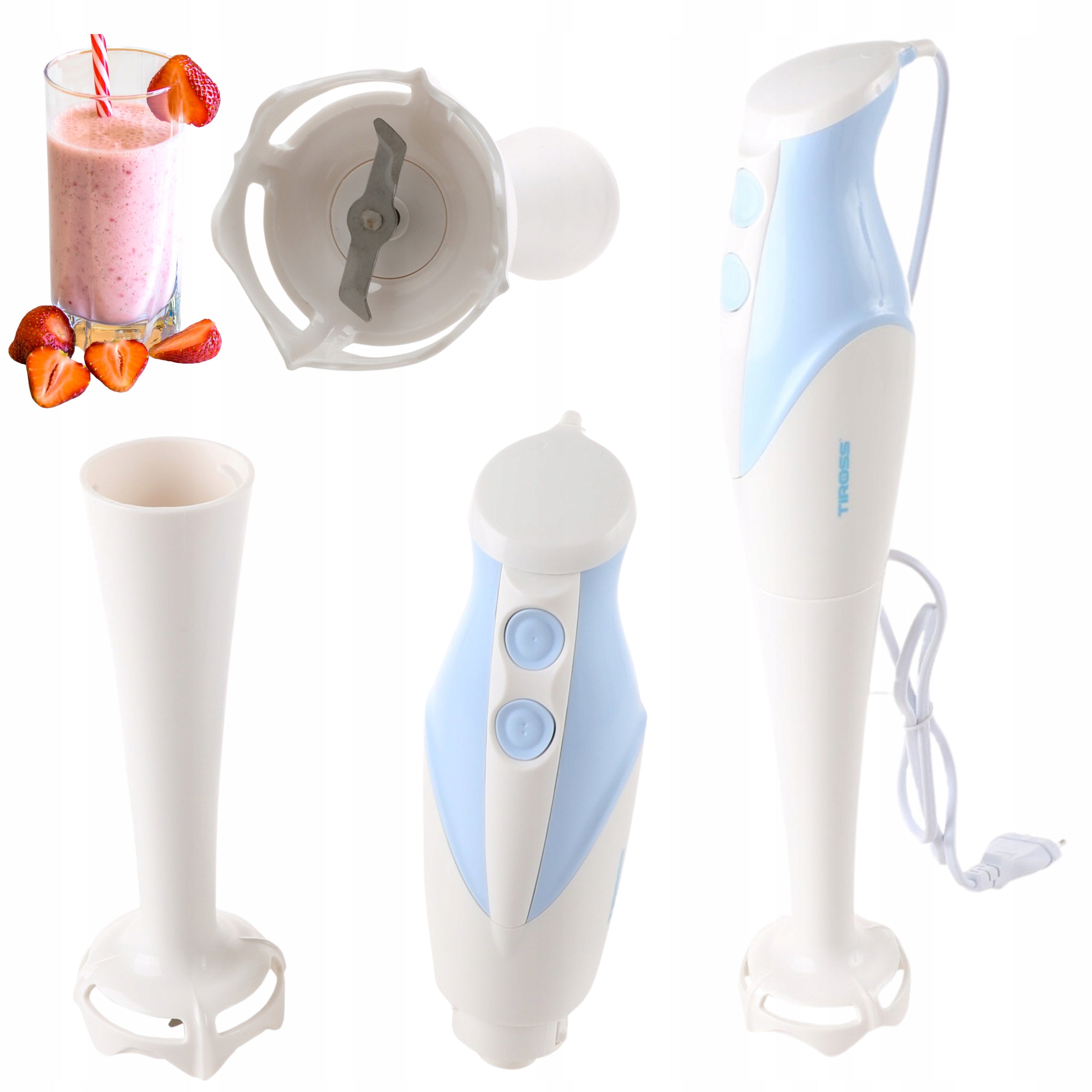 Portable Juice Blender and Blender Tip STEEL NRDZ HAND PLASTIC