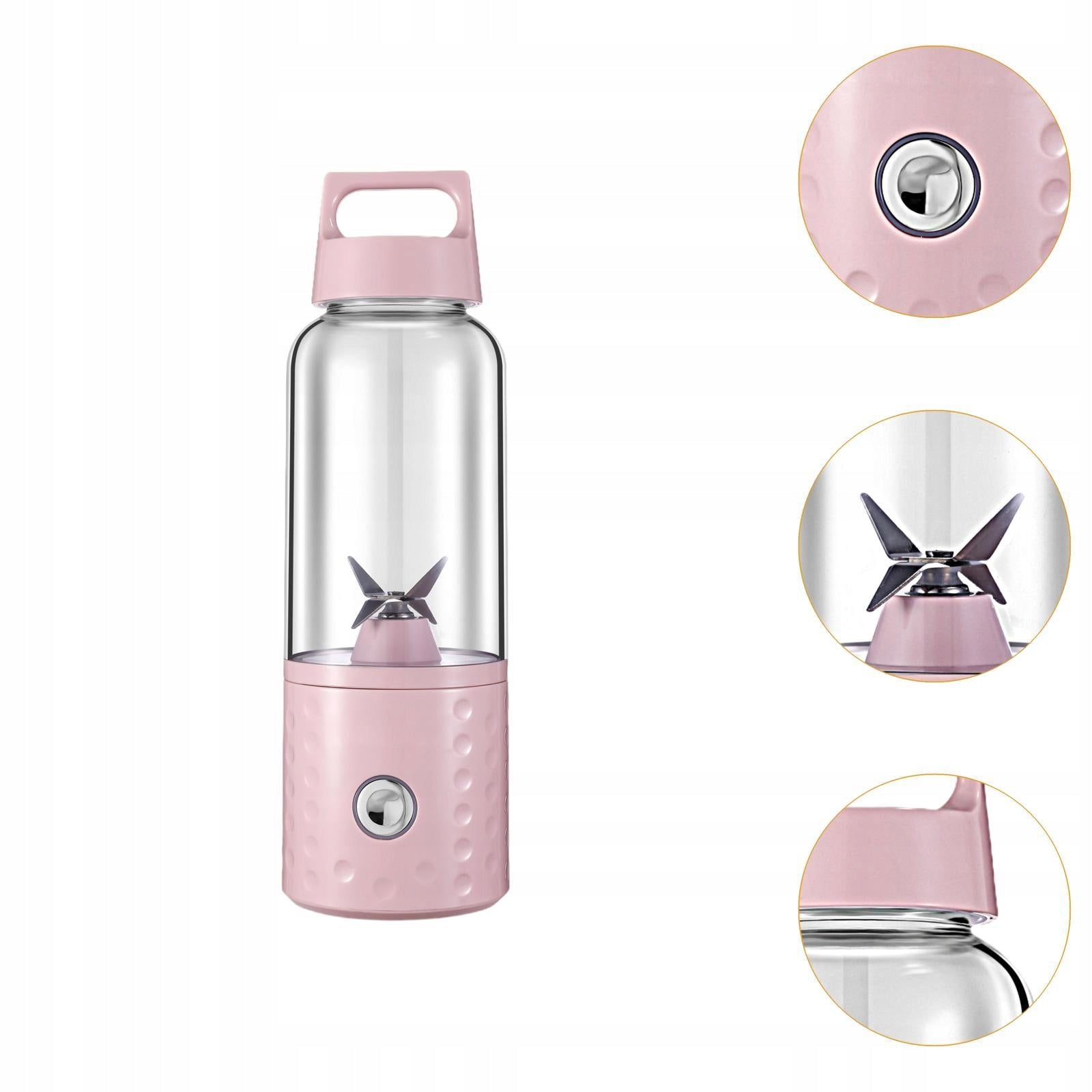 Portable Juicer Blender Juicer Mixer Automatic USB Multifunctional Pink Packaging status original