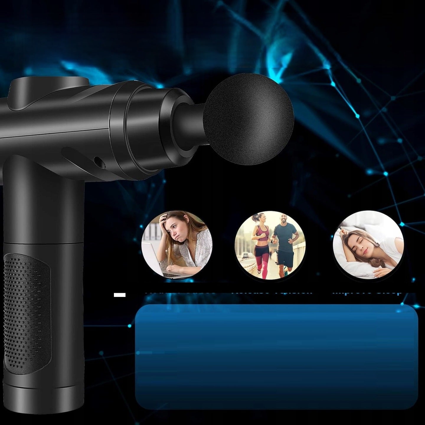 Portable Massage Gun Relaxation Massager 10 Tips 30 Modes Packaging status original