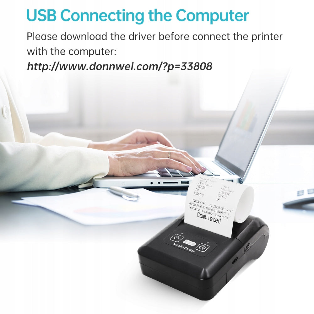 Portable Mini 58mm 2 Inch Wireless FE Thermal Printer
