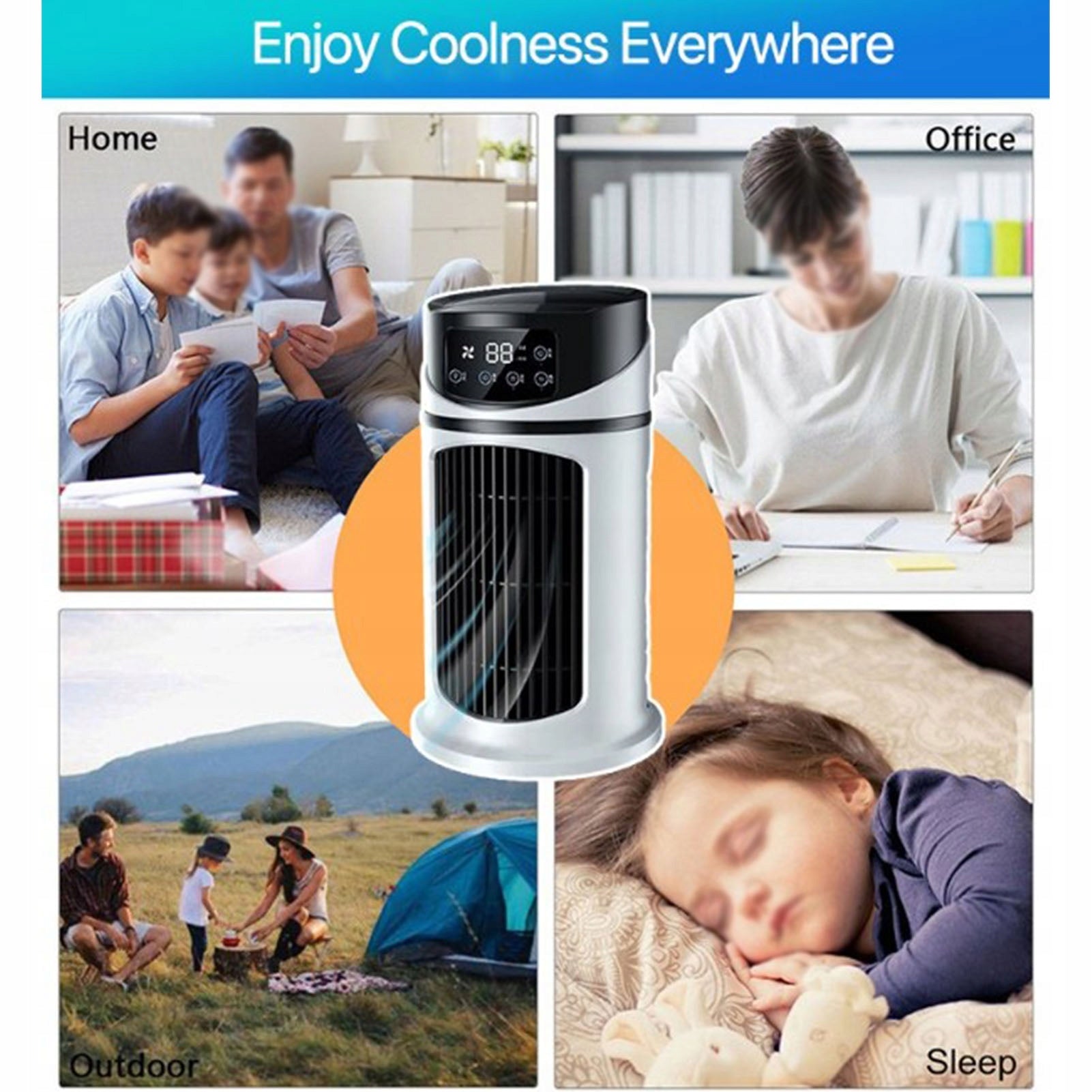 Portable Mini Air Conditioner Mobile Multifunction Fan M5 Type not specified