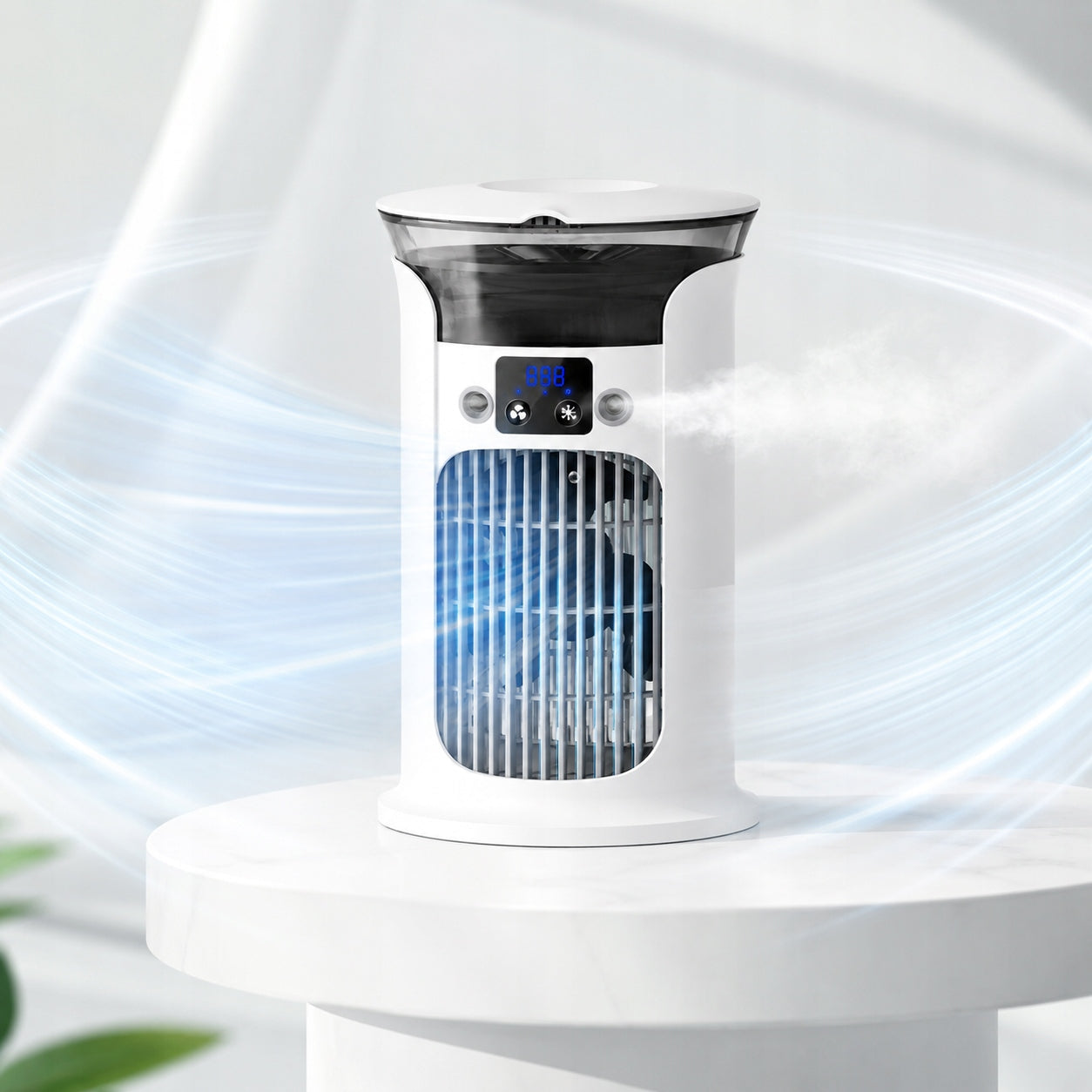 Portable Mist Cooling Fan 880ML USB Air Cooler Humidifier 3 Speeds 7 Light Manufacturer code 4038727614169