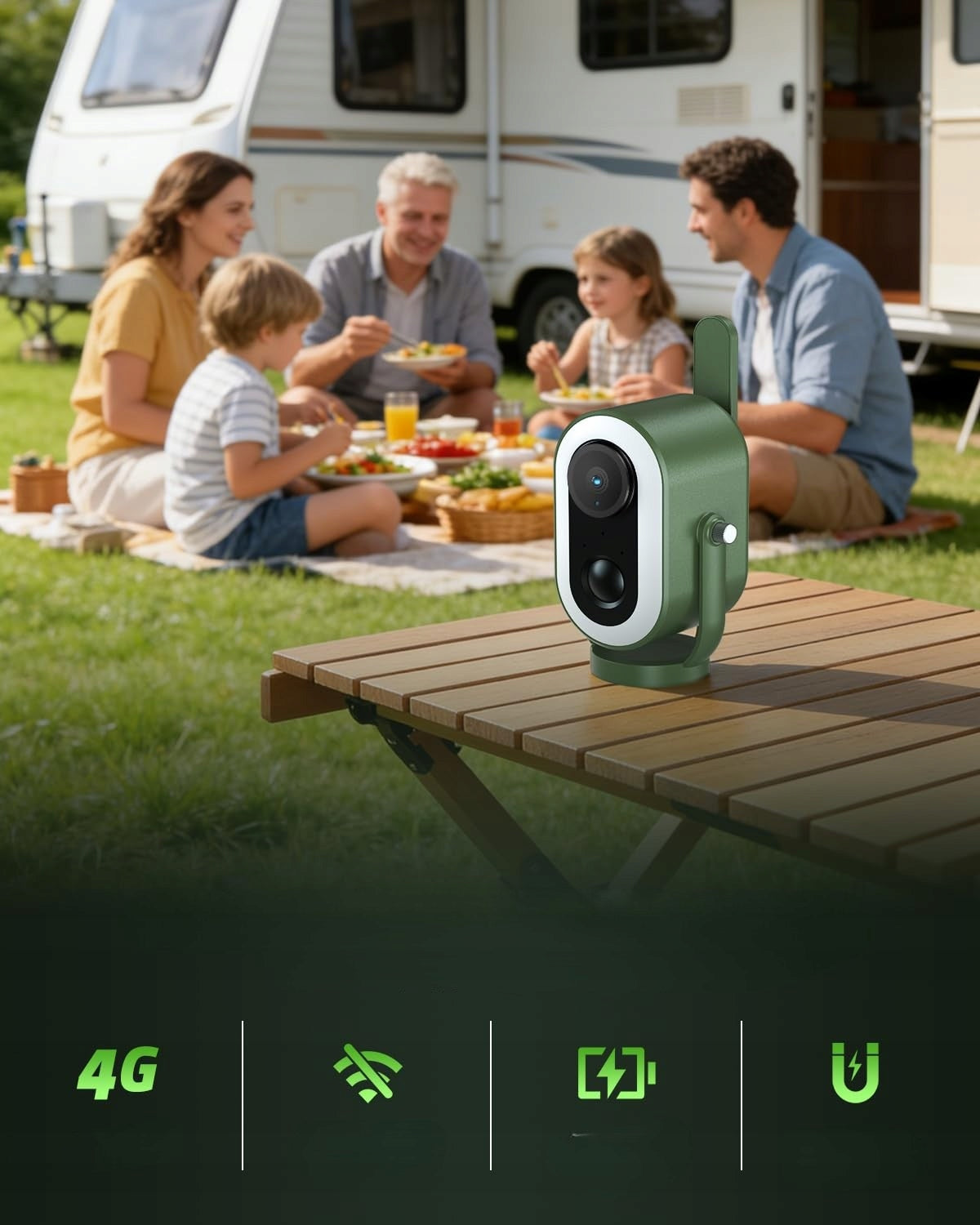Portable Outdoor IP camera XEGA 4G LTE Human Detection PIR Packaging status original