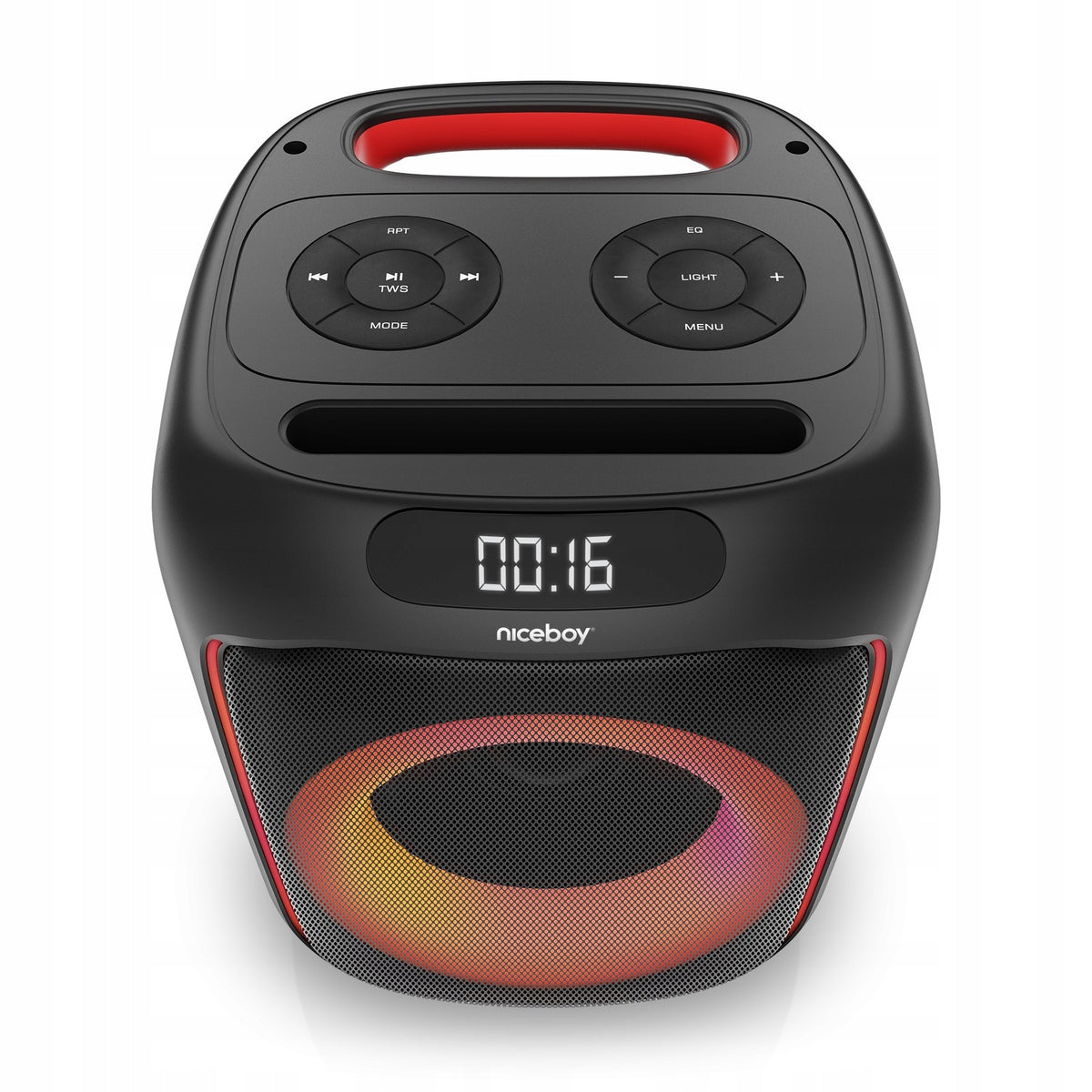 Portable Party Boom Speaker with Microphone 80W BT 5.3 Niceboy Black Manufacturer code 8594182427141