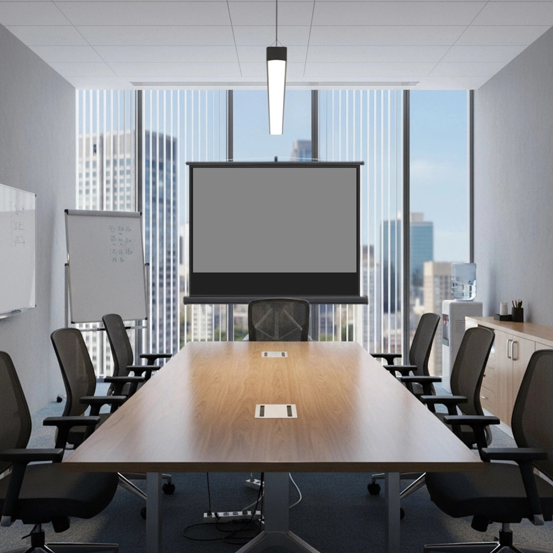 Portable Projection Screen 92 Inch 16:9 Retractable Spacetronik +FREEBIE Tripod Packaging status original