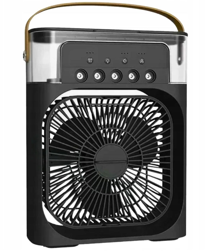 Portable Quiet Fan Humidifier Air Conditioner 3in1 USB for Water Blue Packaging status original