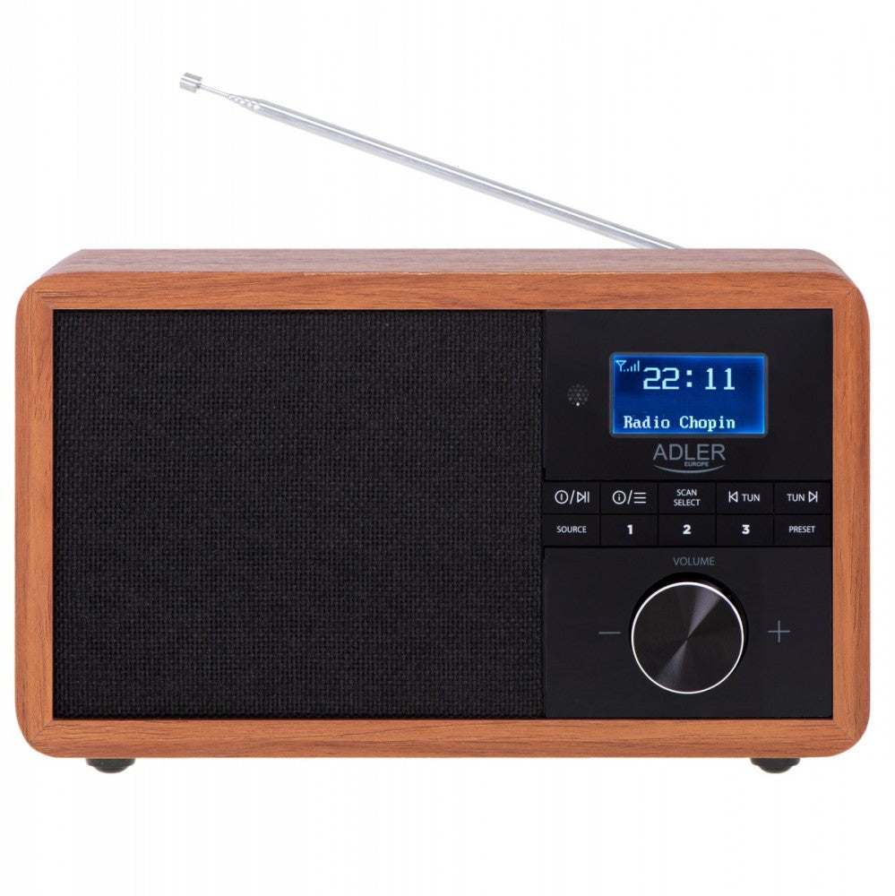 Portable Radio DAB+ Bluetooth FM AM LCD Wooden Enclosure Adler AD 1184 Packaging status original
