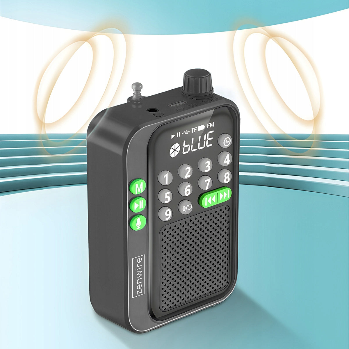 Portable Radio Pocket MP3 Zenwire Vibe Y1 Bluetooth FM USB-C 1200 mAh Manufacturer code Radio do Kuchni Garażu Turystyczne na Baterie