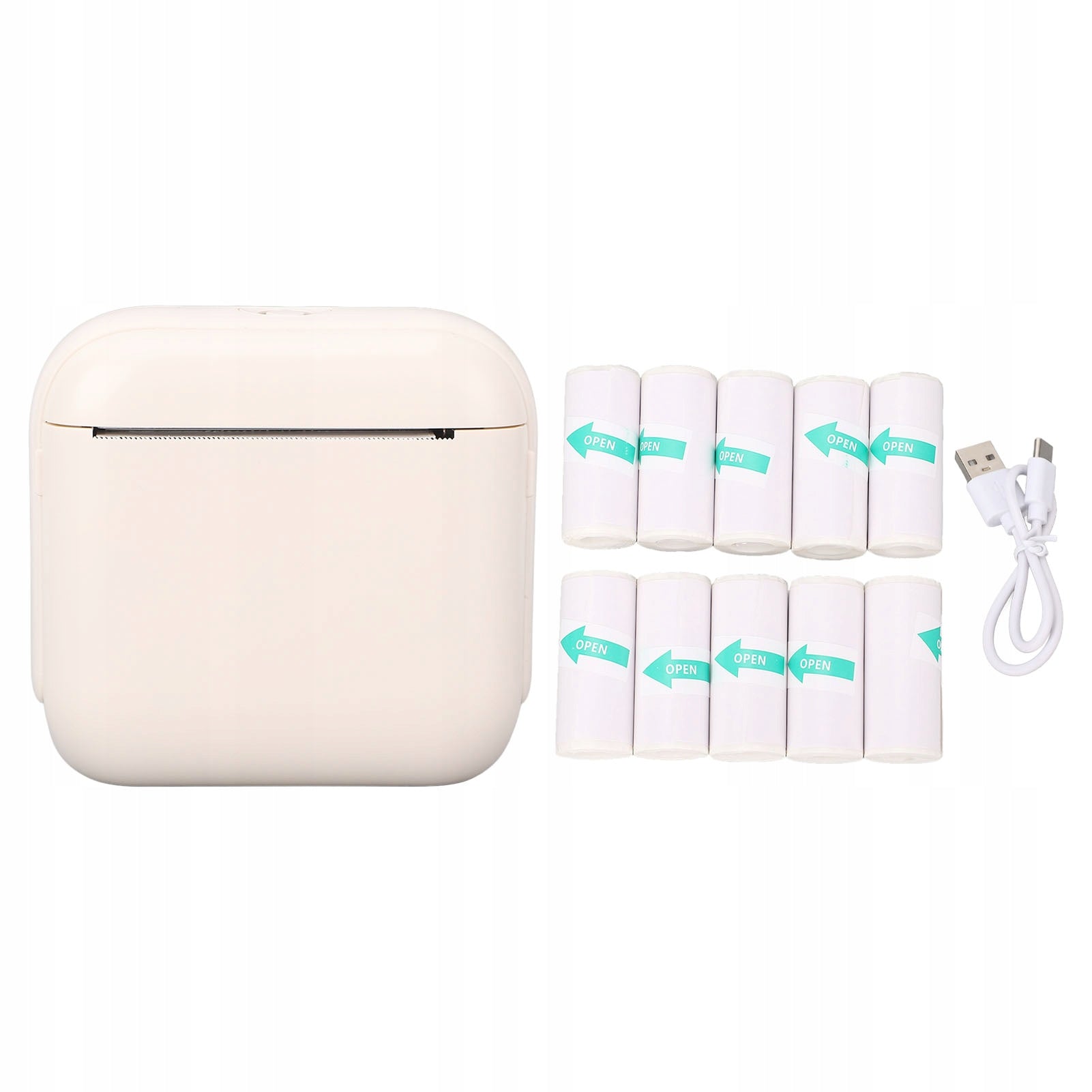 Portable Thermal Printer With 10 Rolls BT RE Wireless Paper Brand no brand