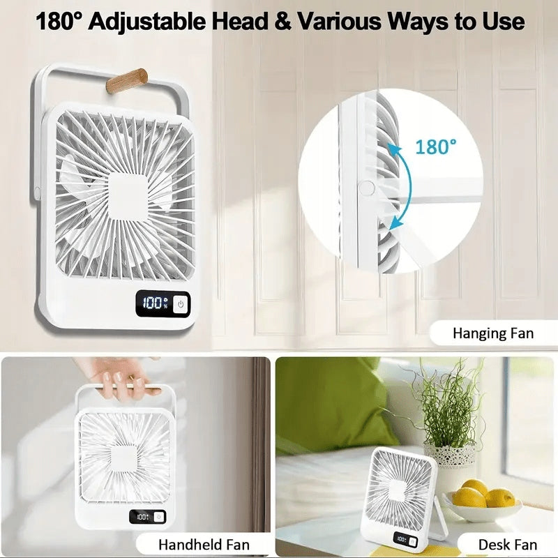 Portable USB Fan with 1200mAh Ideal for Office, Home and Travel Brand no brand