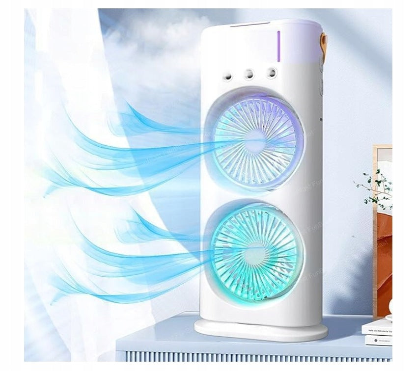 Portable USB Fan with Water Mist Function – Double Sided Cooling Brand no brand