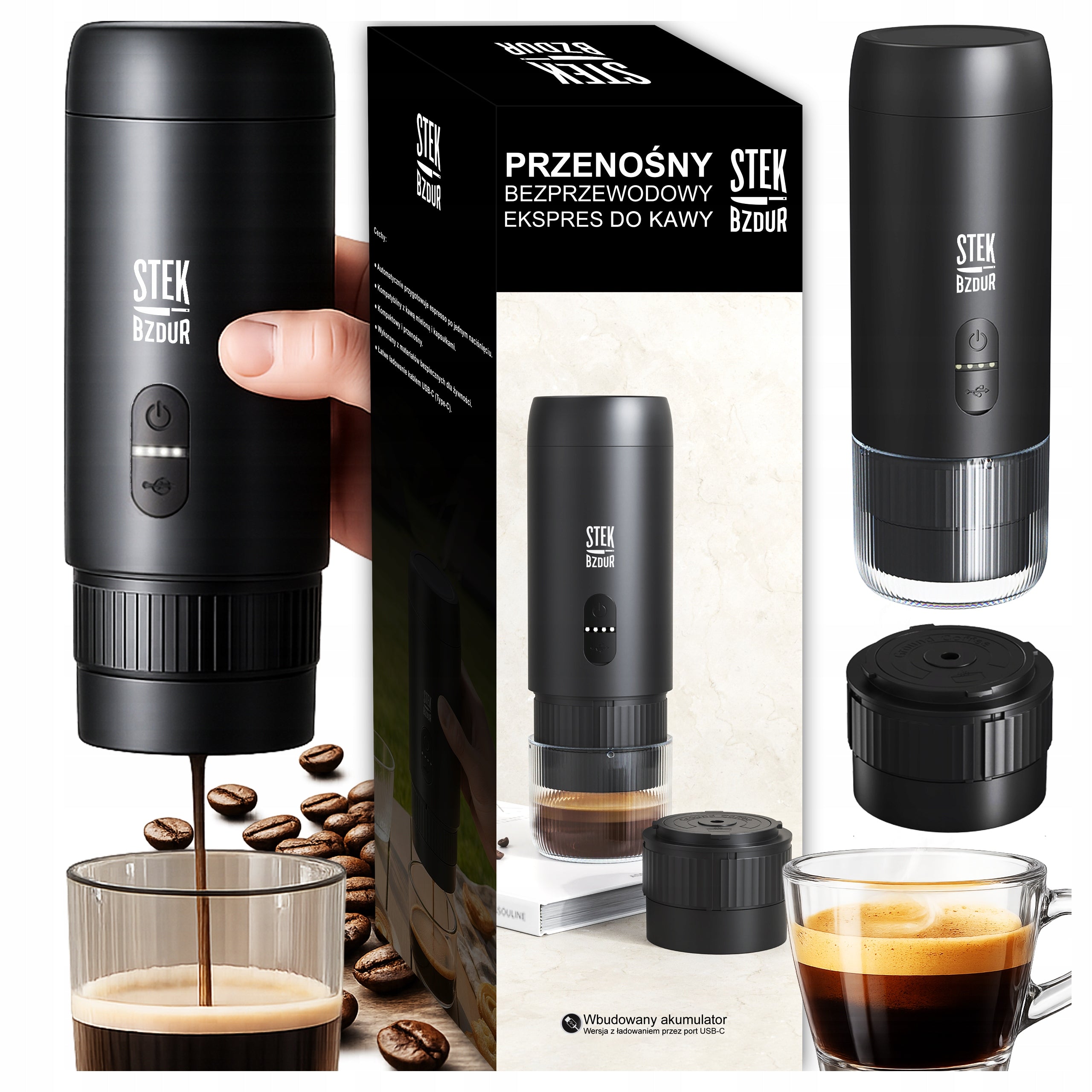 Portable Wireless Espresso Machine for Coffee Tourist STEK NONSENSE