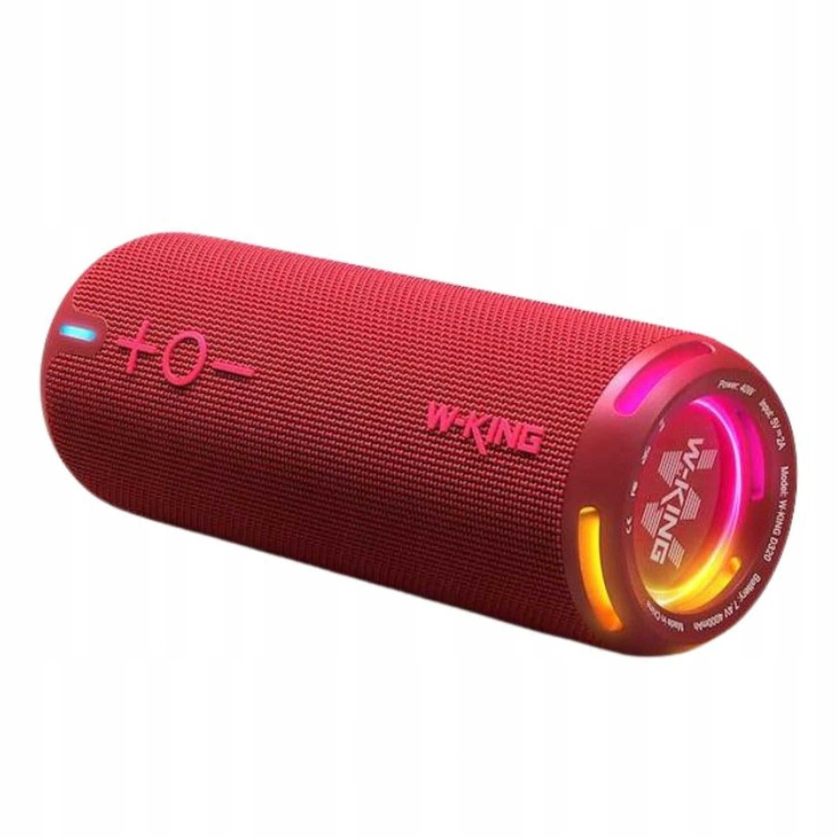 Portable Wireless Speaker W-King D320 40W IP67 RGB TWS red