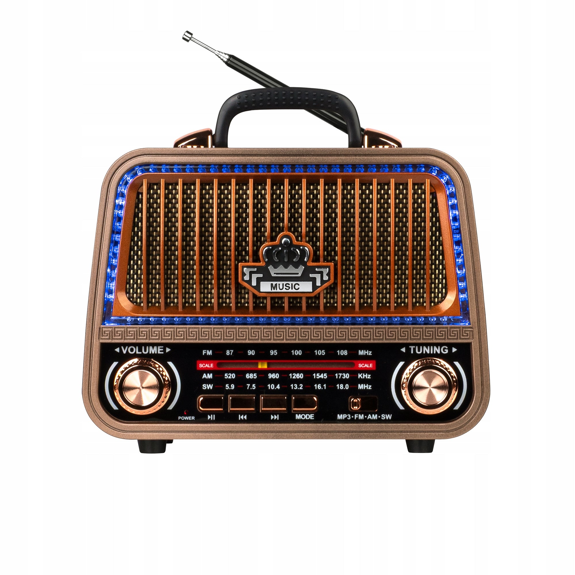 Portable analogue radio AM/FM Kruger&Matz Bluetooth microSD battery operated Packaging status original