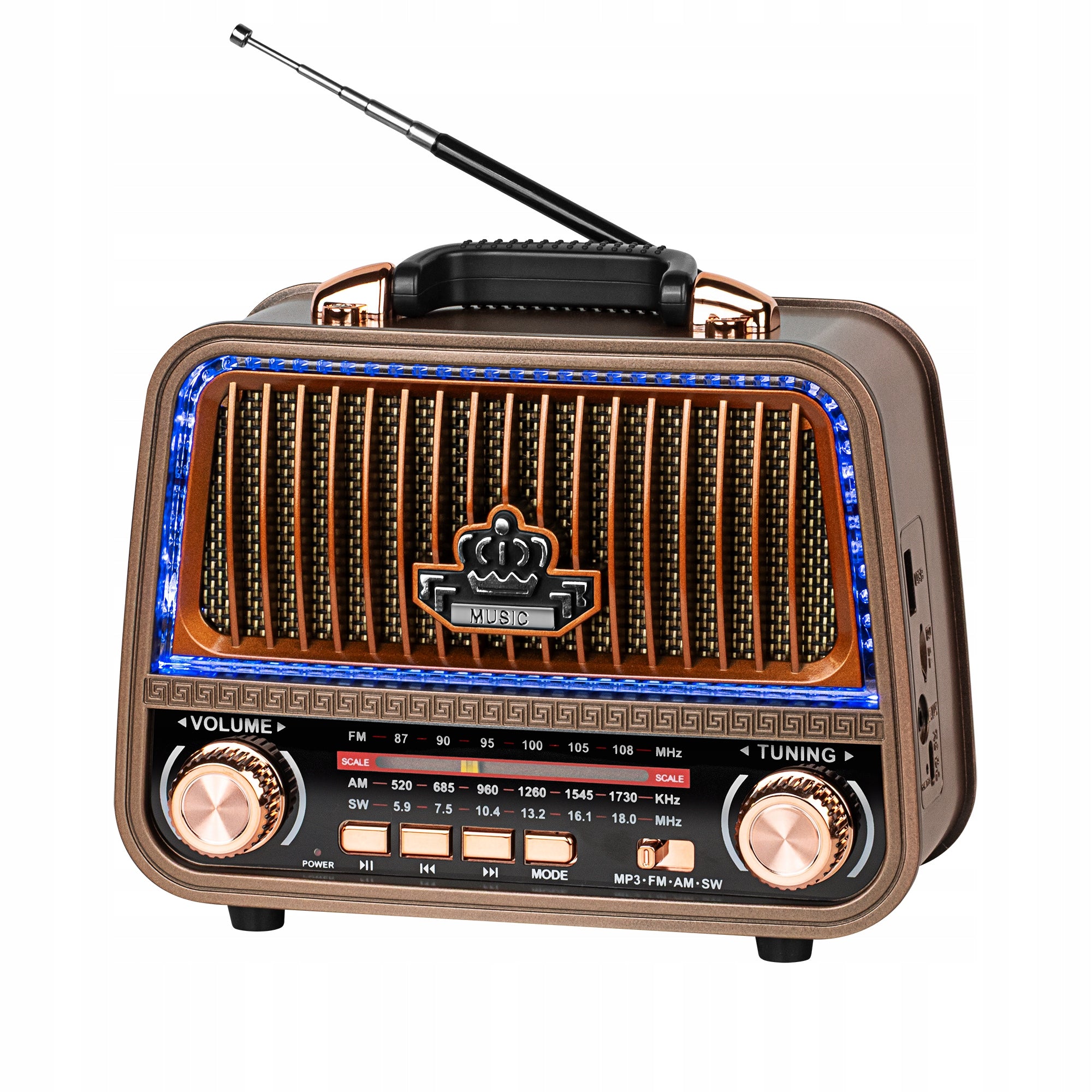 Portable analogue radio AM/FM Kruger&Matz Bluetooth microSD battery operated