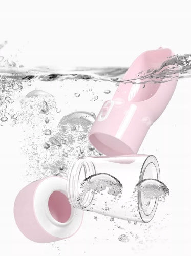 Portable bottle, drinker, water bottle with dog bowl Manufacturer code Butelka - niebieska
