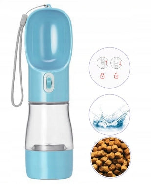 Portable bottle, drinker, water bottle with dog bowl