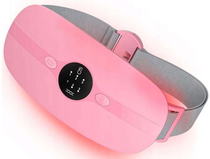 Portable, heating belt with 3 temperature adjustments, vibration modes