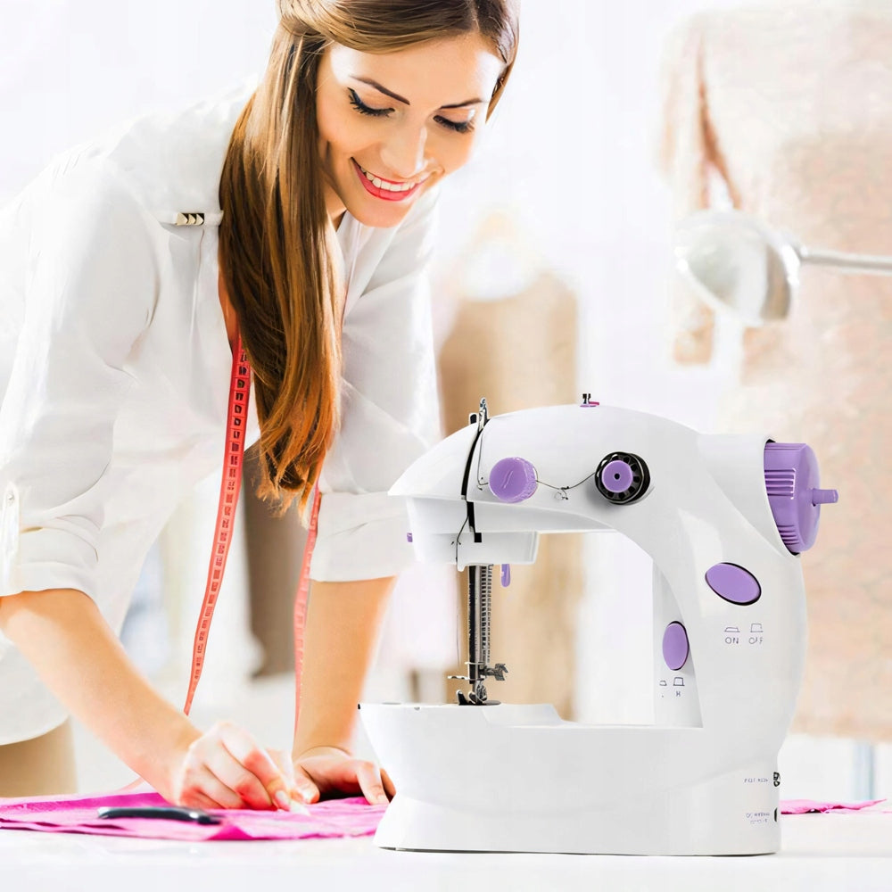 Portable mini sewing machine with pedal and 2 speed machine Product weight with unit packaging 0.86 kg