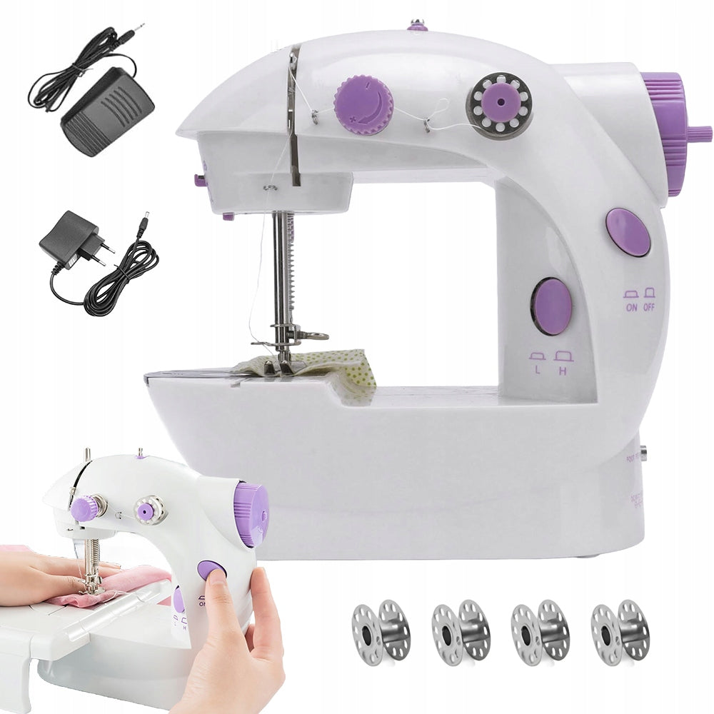Portable mini sewing machine with pedal and 2 speed machine