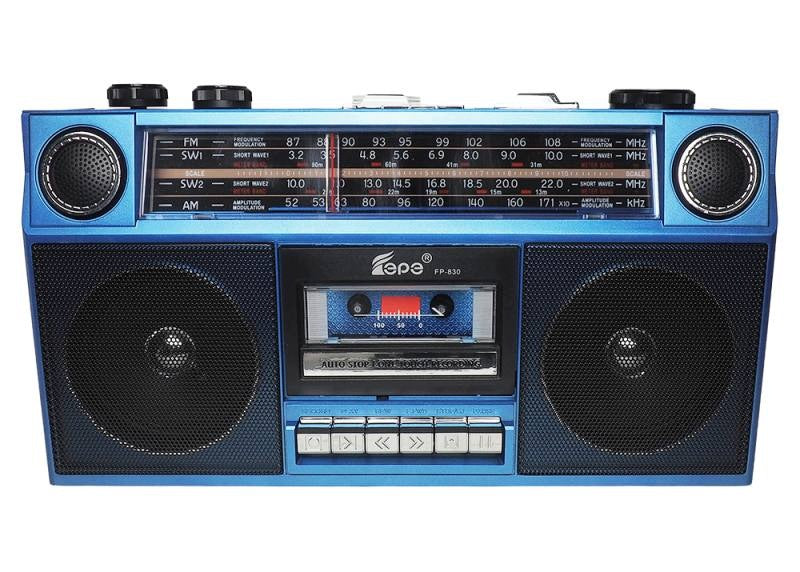 Portable radio OLD STYLE FP-830,Bluetooth,cassette,USB,TF Card ,AUX Packaging status original