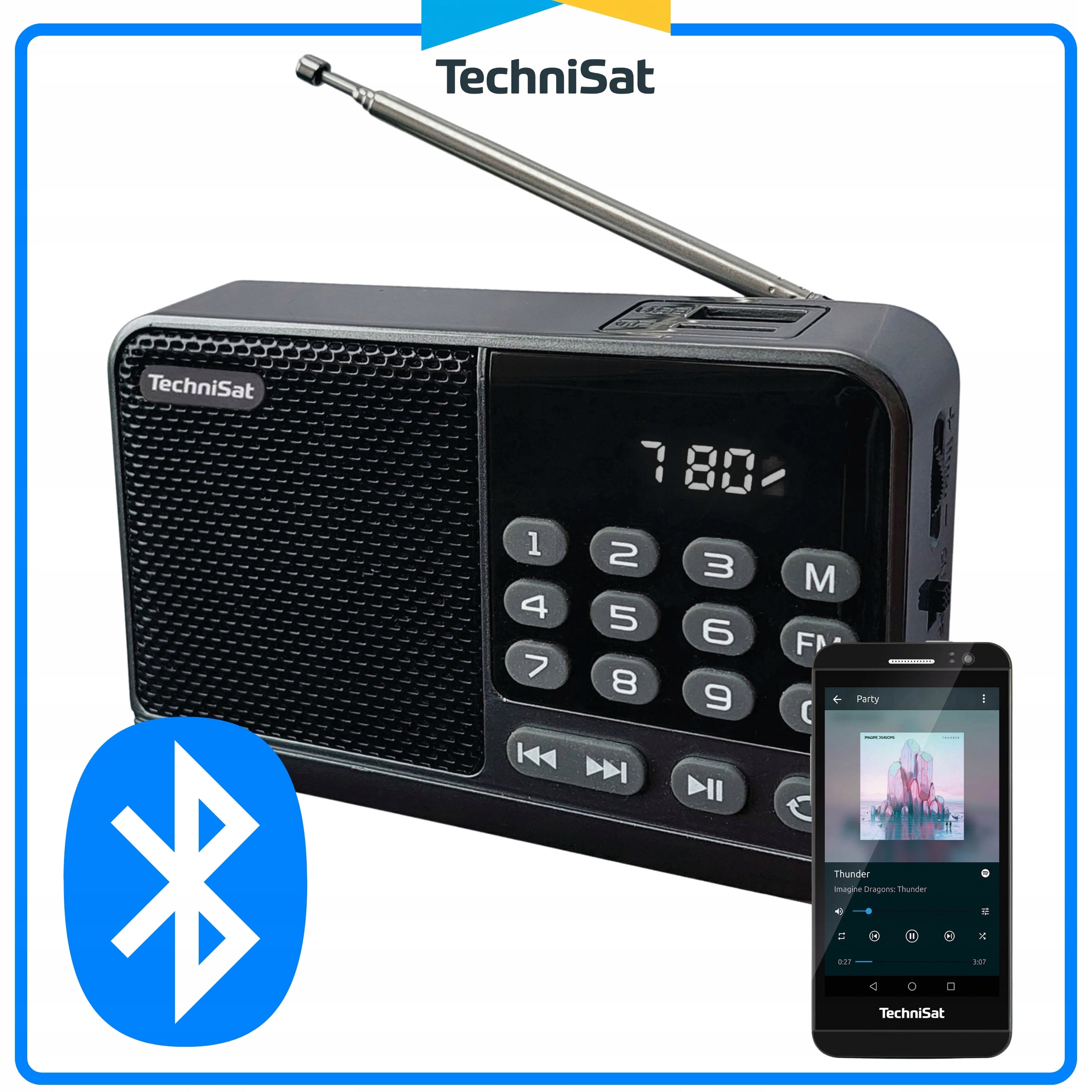 Portable radio for FM battery Bluetooth construction TechniSat TRAVELRADIO 310 Packaging status original