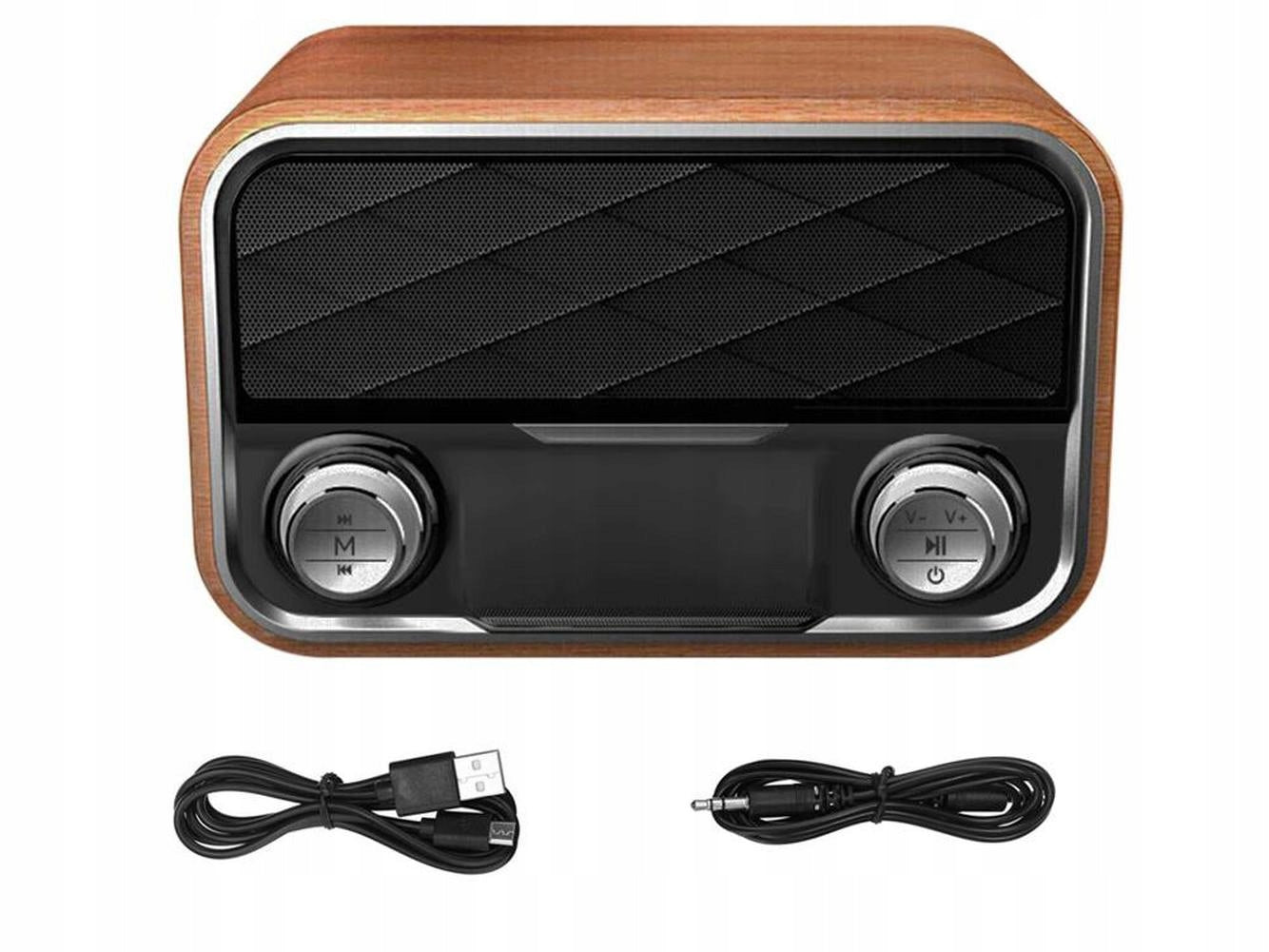 Portable rechargeable 2000mAh bluetooth FM radio USB AUX Batteries included yes