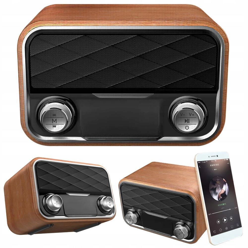 Portable rechargeable 2000mAh bluetooth FM radio USB AUX