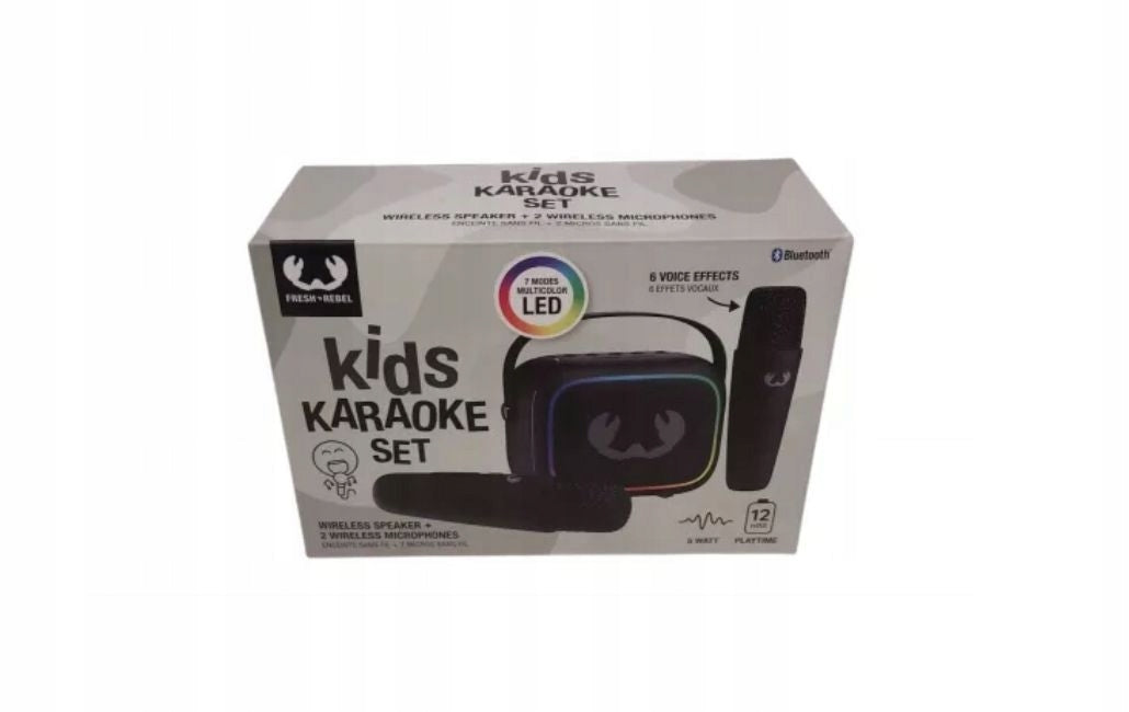 Portable set Fresh 'n Rebel KARAOKE KIDS speaker +2 x microphone BLACK Brand Fresh 'n Rebel