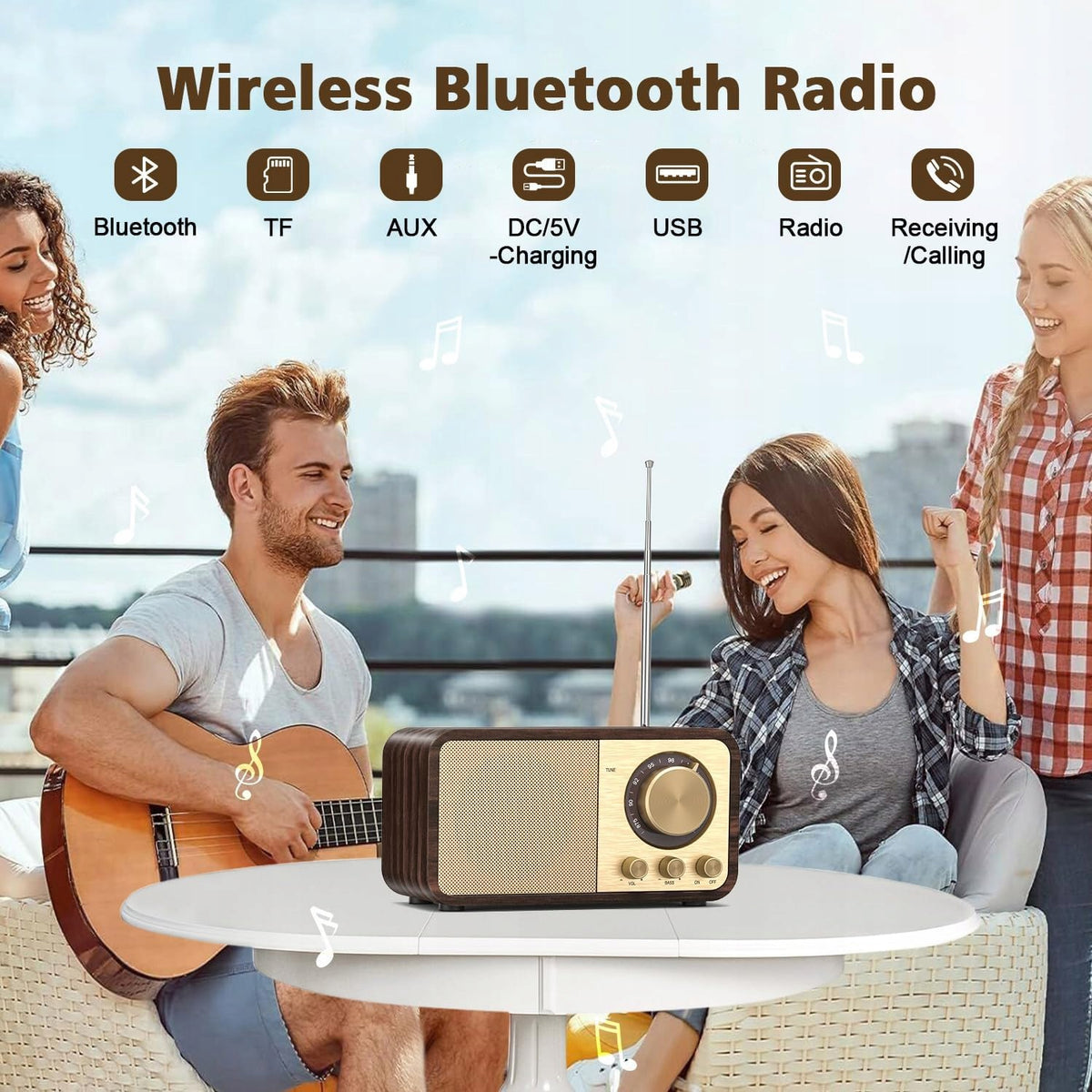Portable speaker Bedee JY-66 brown 5 W compact size Brand Bedee