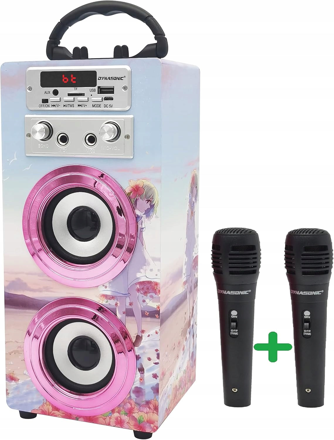 Portable speaker Dynasonic E-025 Bluetooth FM AUX USB + 2x Microphone