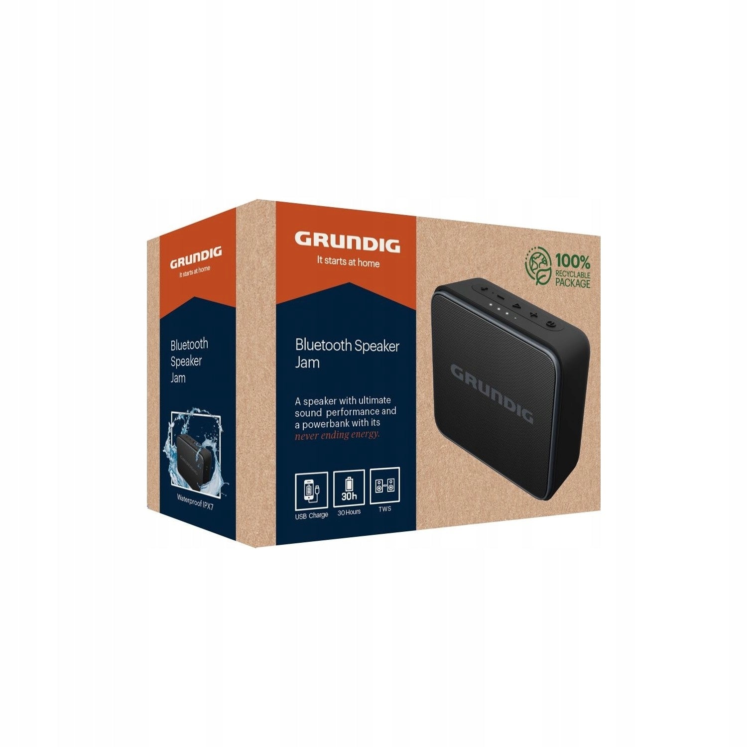 Portable speaker Grundig GBT Solo black 3,5 W Manufacturer code GLR7749