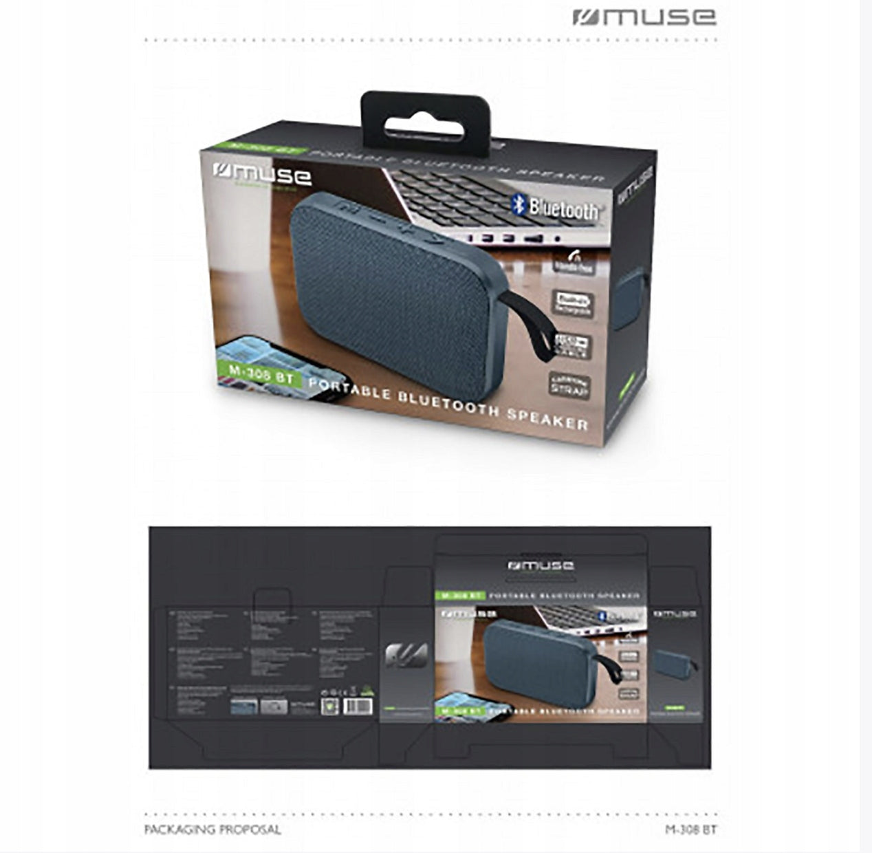Portable speaker Muse M-307 BLUETOOTH Muse, Micro SD card /4 Manufacturer code Muse
