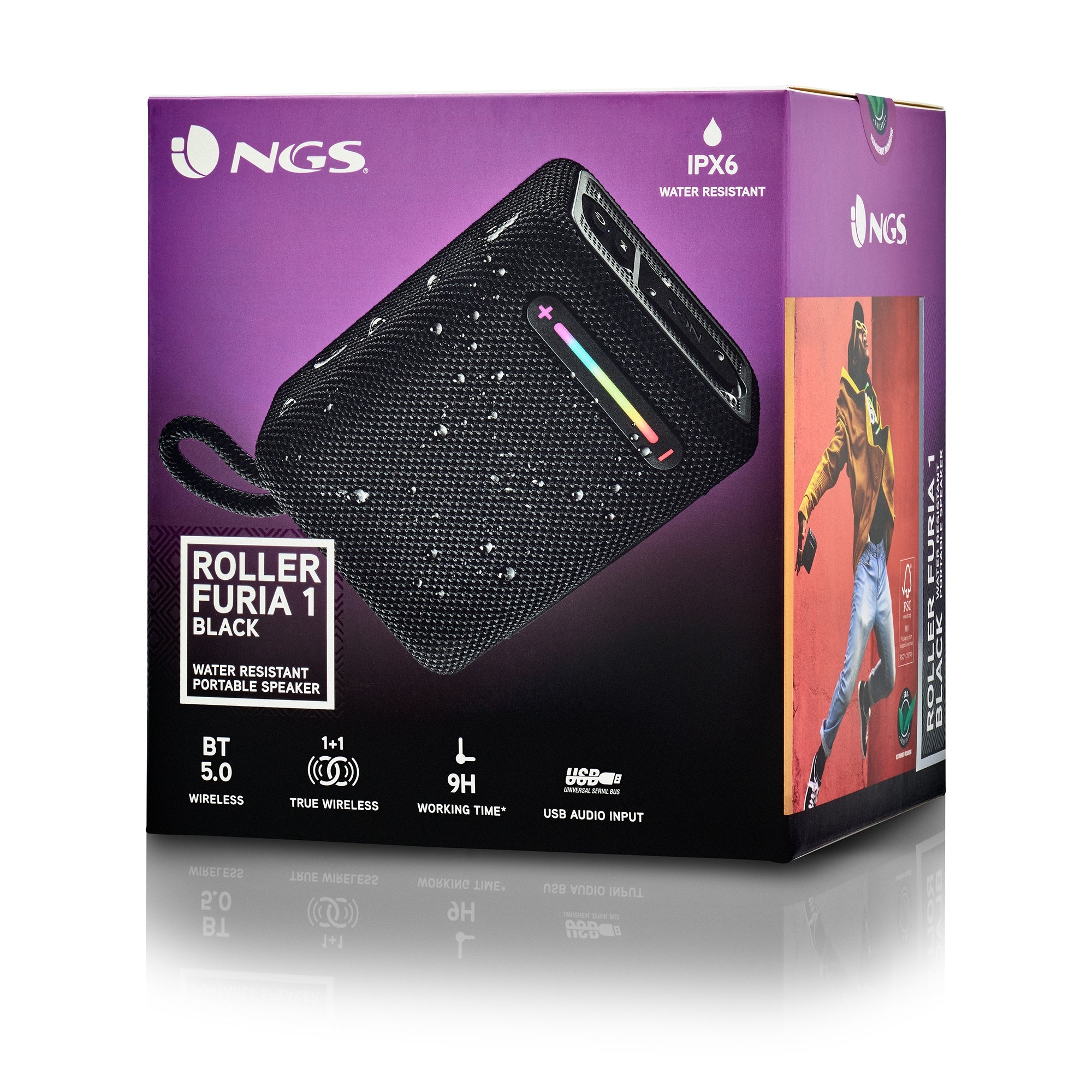 Portable speaker NGS 8435430623727 black 3,5 W Brand NGS
