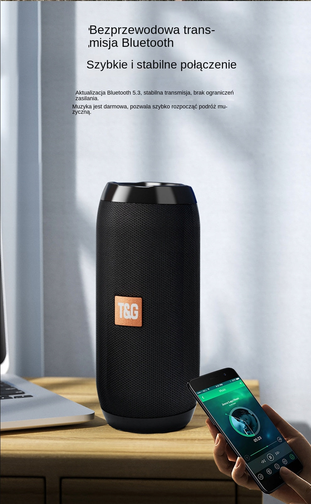 Portable speaker T&G TG-117 Bluetooth 10 W rechargeable FM radio Manufacturer code T&G