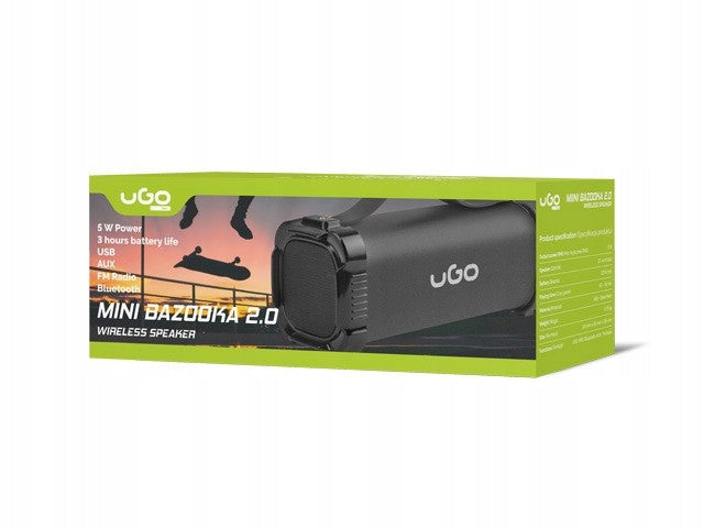 Portable speaker UGO Bazooka 2.0 black hit Brand UGO