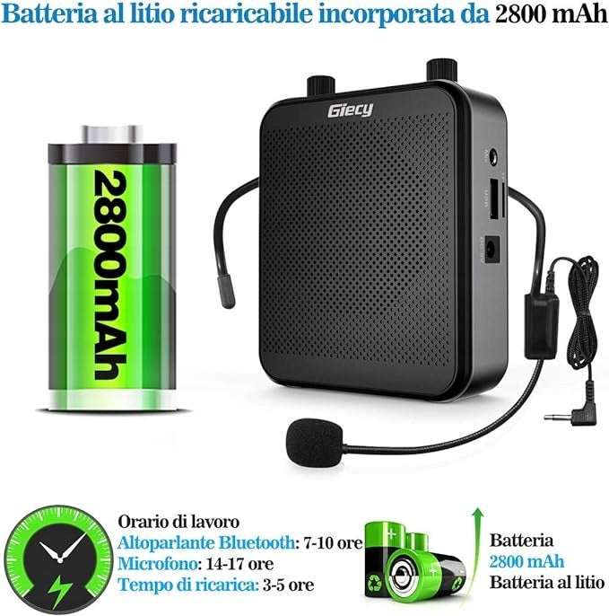 Portable speaker giecy bluetooth black 30 W Model other