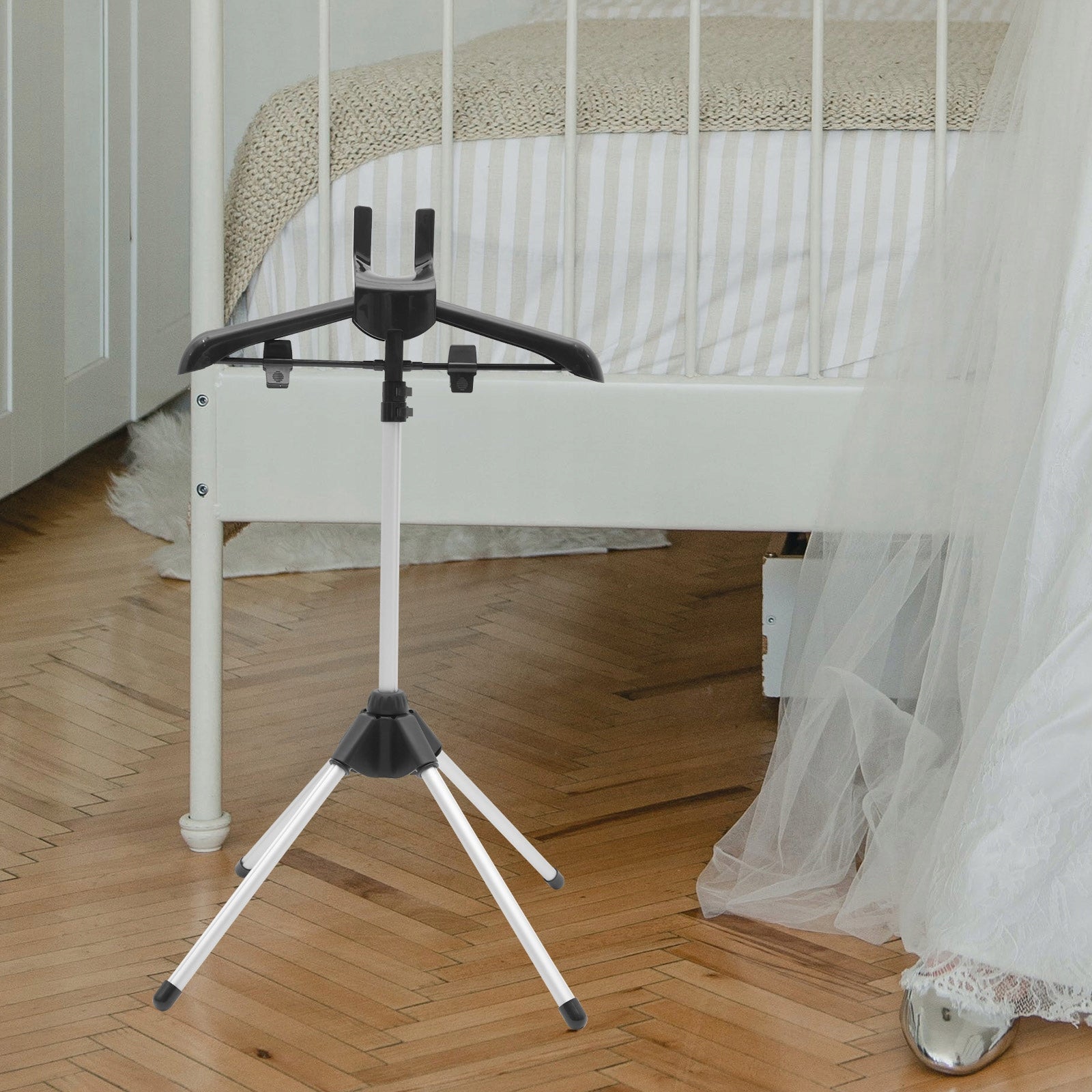 Portable steamer clothing stand with ironing handle, folded Brand no brand