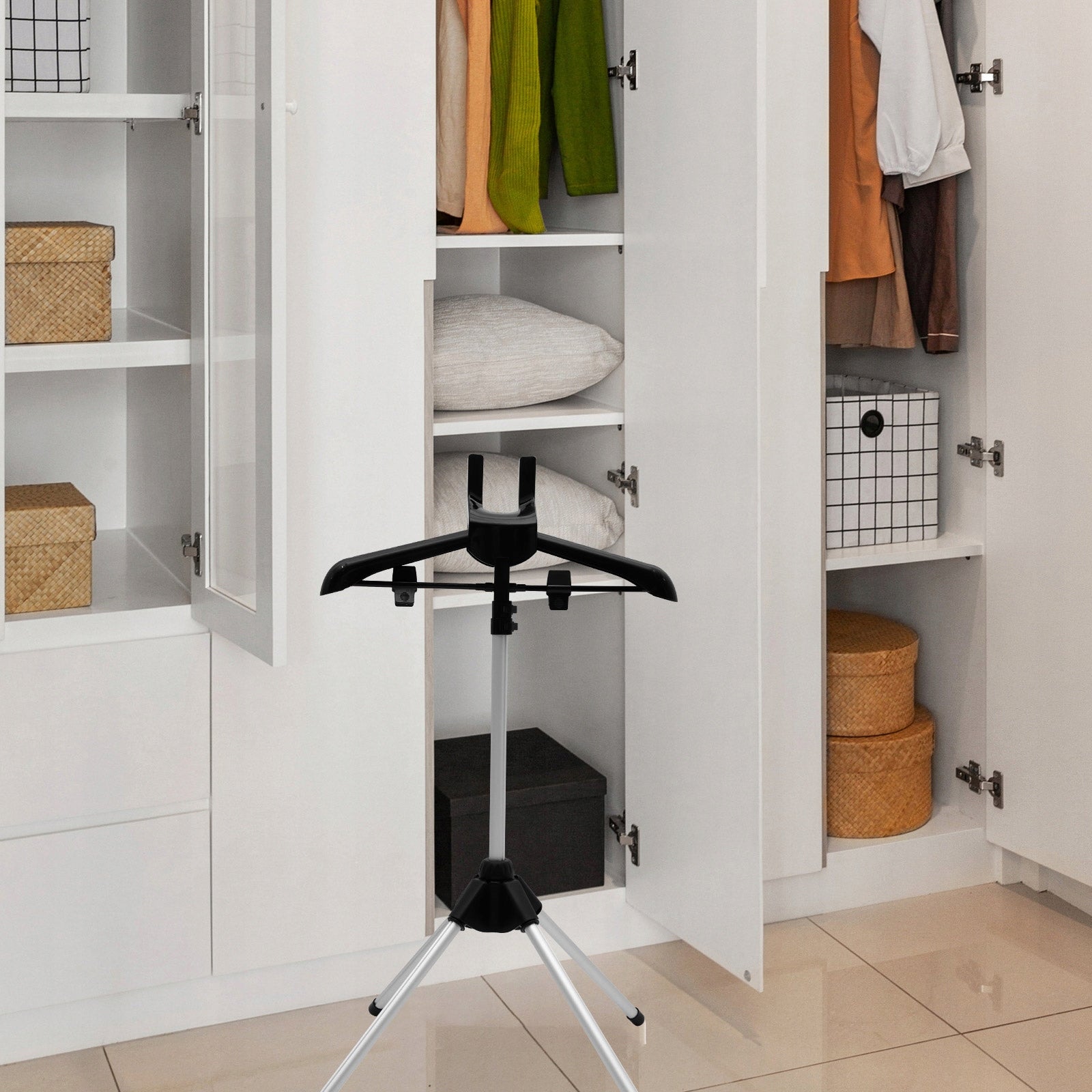 Portable steamer clothing stand with ironing handle, folded Type handheld