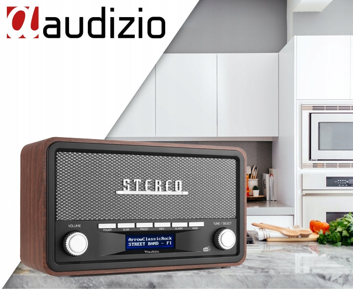 Portable stereo radio with alarm clock DAB+ FM- 50W Batteries included no