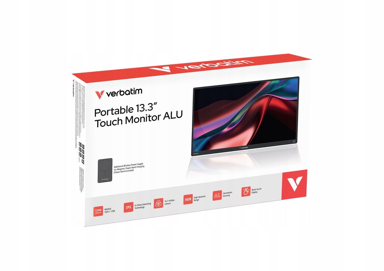 Portable touchscreen monitor Verbatim ALU 13.3 WUXGA (1920 x 1200) 60Hz