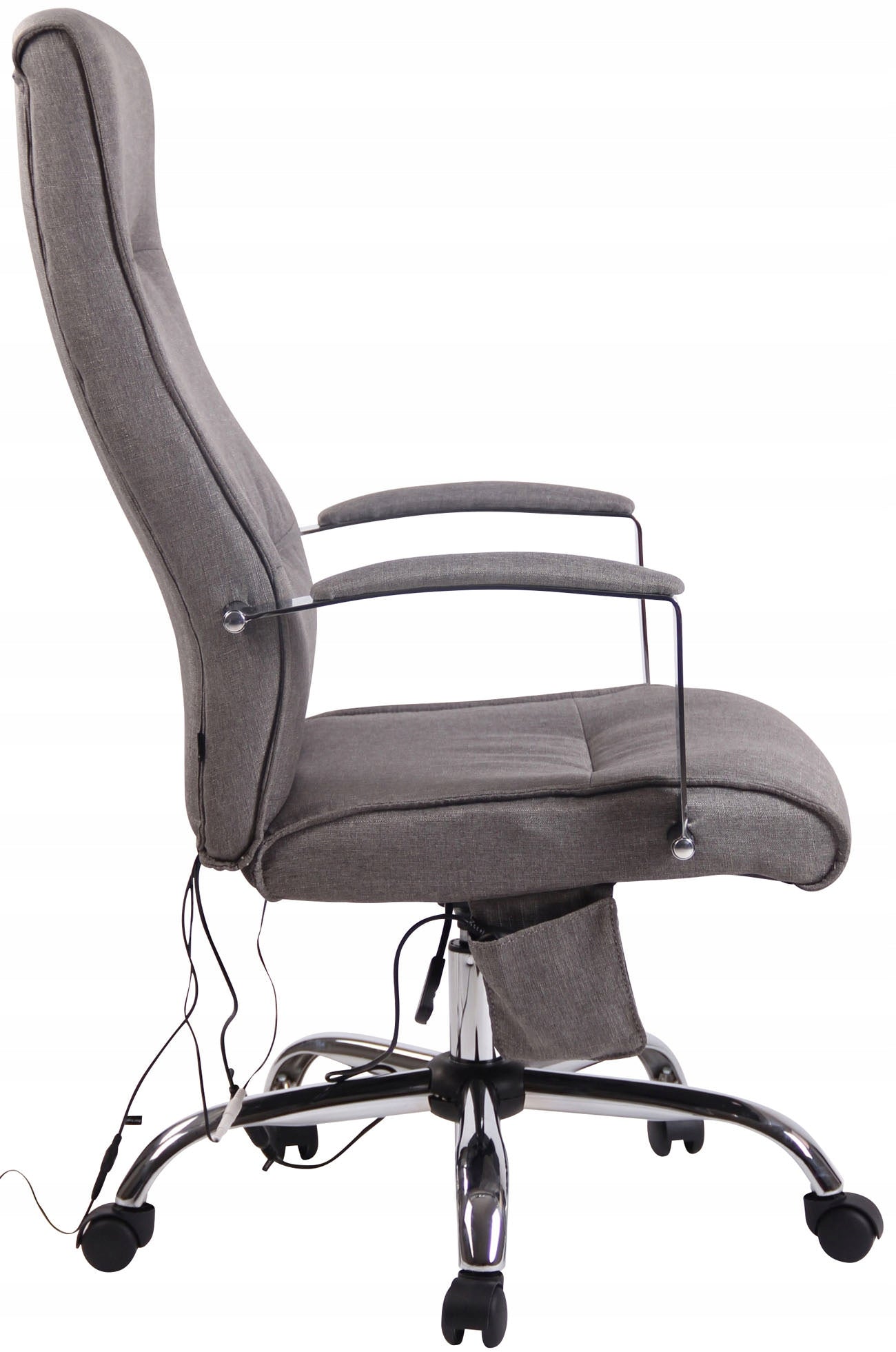Portland Fabric Office Chair with Massage Function, Grey Packaging status original