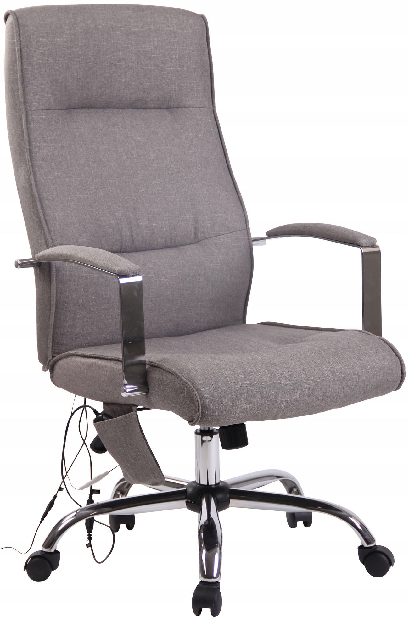 Portland Fabric Office Chair with Massage Function, Grey