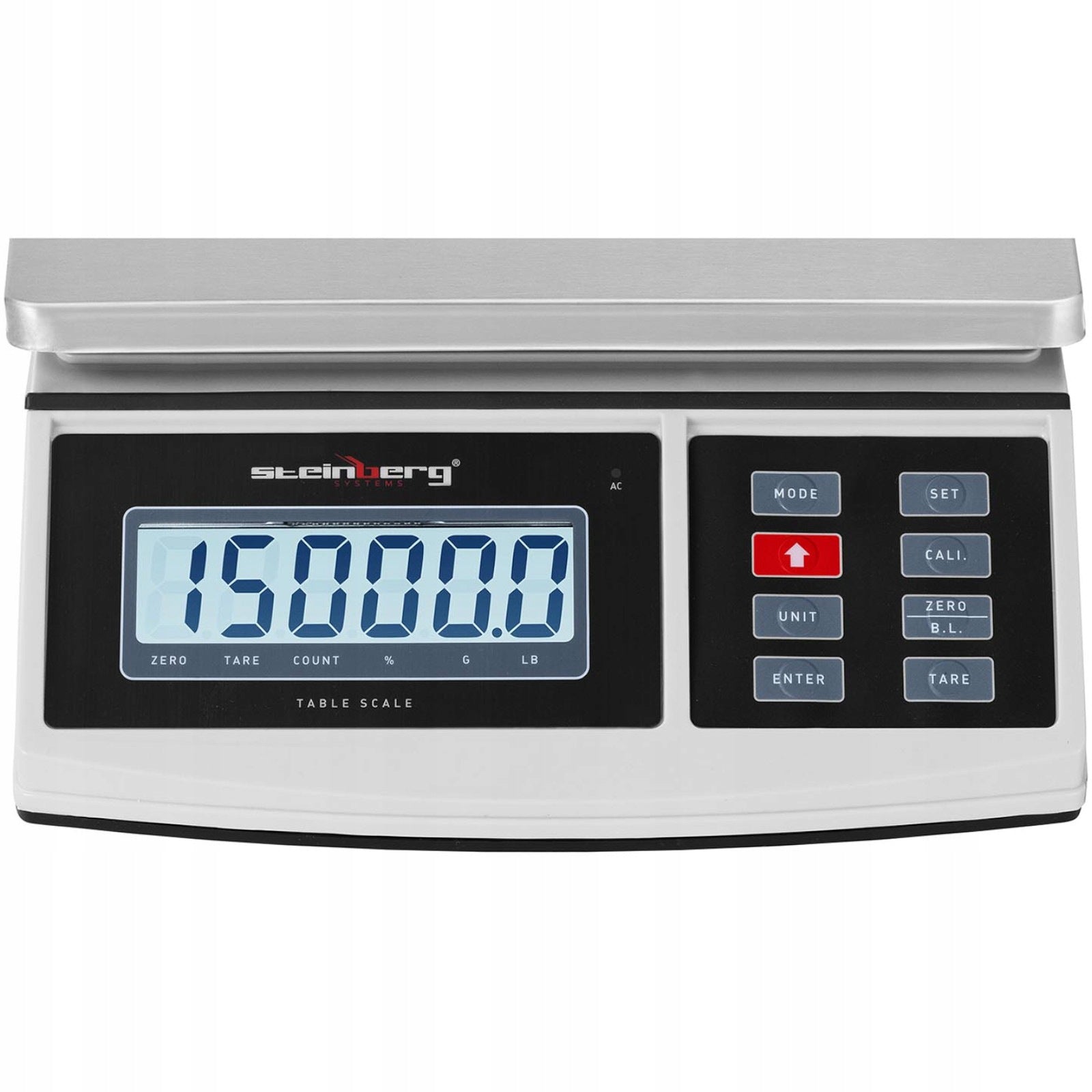 Postal scale Steinberg Systems 15 kg accuracy 0,5 g LCD stainless steel Manufacturer code 4901673774068