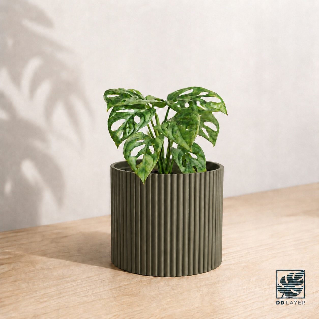 Pot cover 10 cm grooved corrugated olive flower mat 3D printing Packaging status original