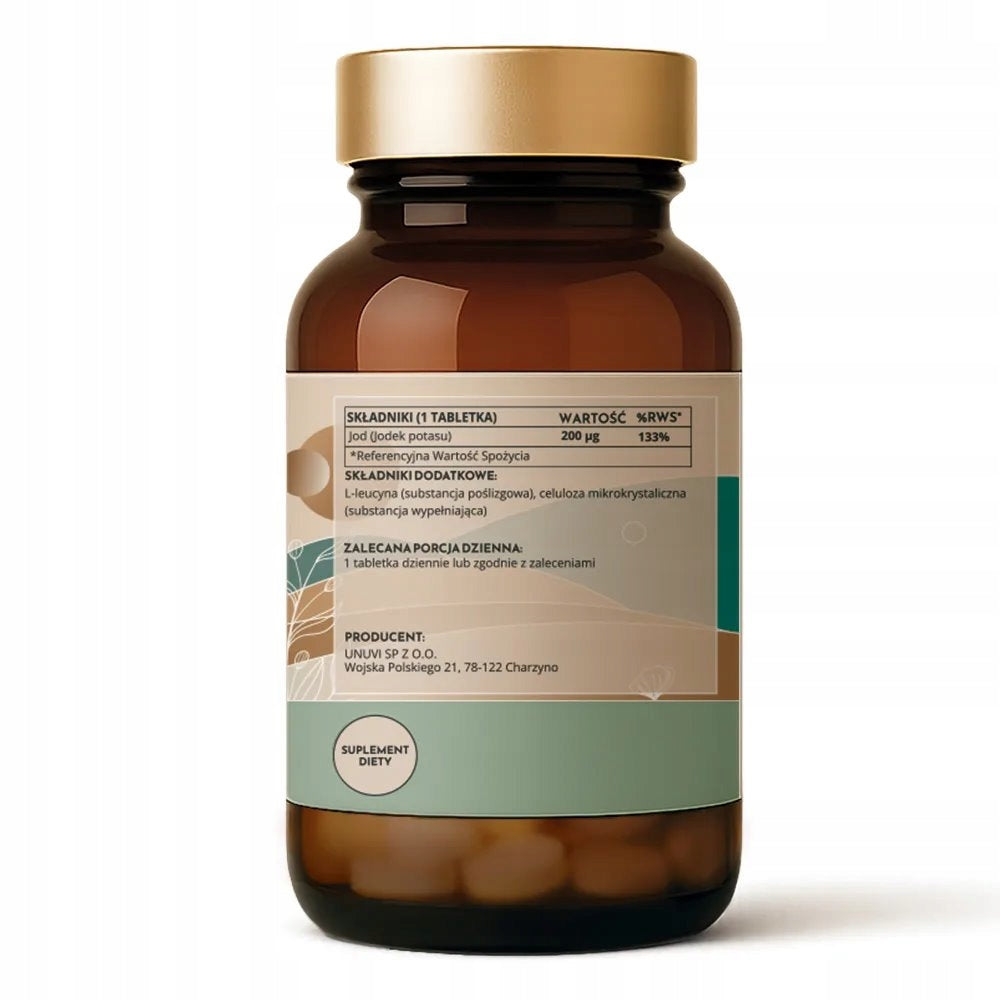 Potassium Iodide 200 mcg 120 tab vege Support Skin Hair THYROID UNUVI Expiration date at least 1 year from the date of purchase