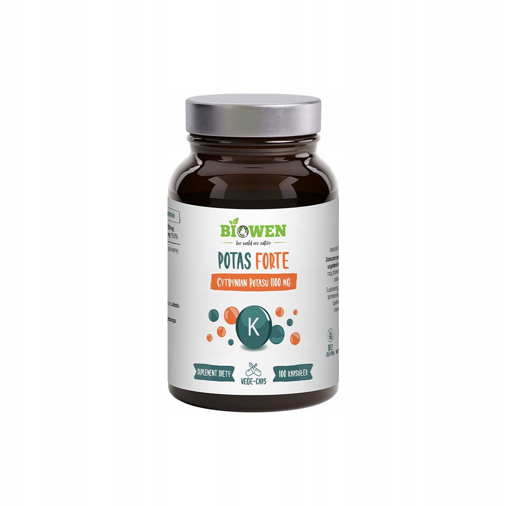 Potassium citrate HIGH DOSE VEGAN Biowen POTASSIUM FORTE 100 capsules