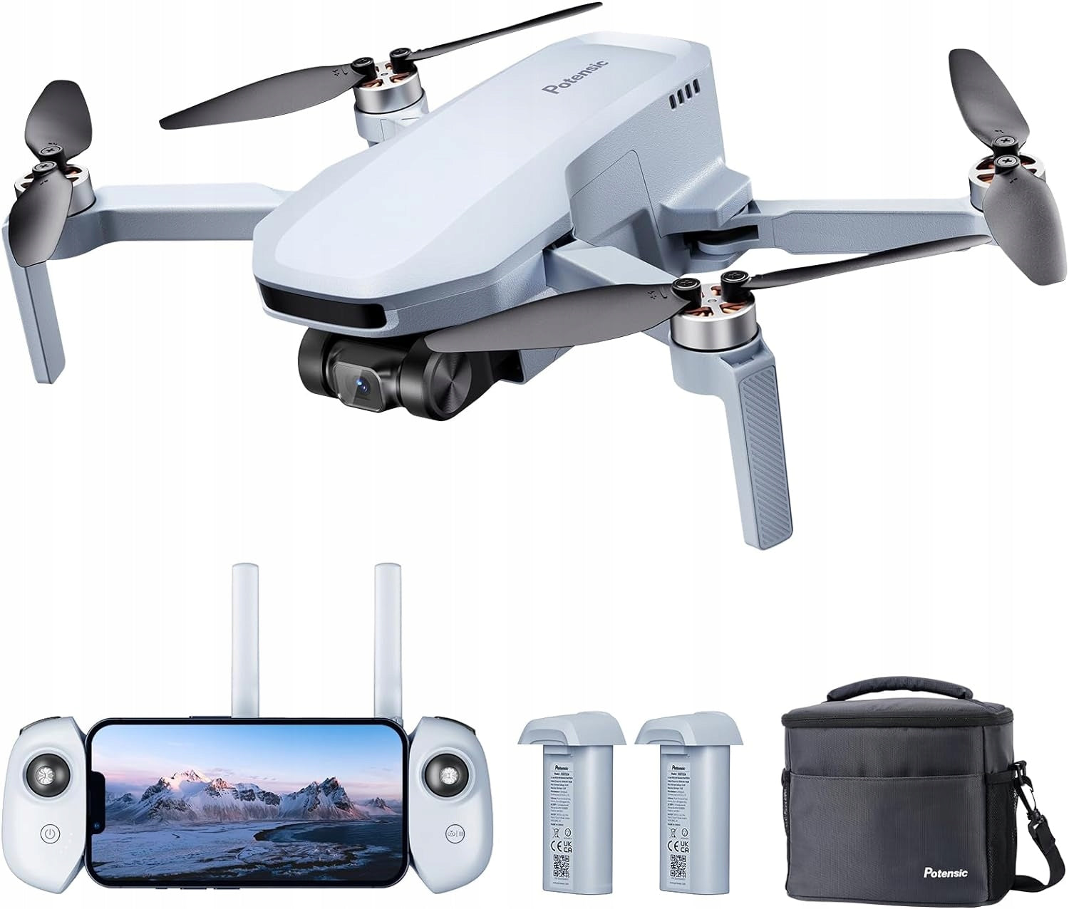 Potensic ATOM SE GPS drone with camera 2 batteries 4K EIS 62 min flight 249g